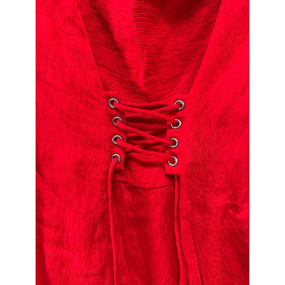 Anthropologie Maeve Red Juliet Corset Mini Dress Size 8 - Picture 5 of 8